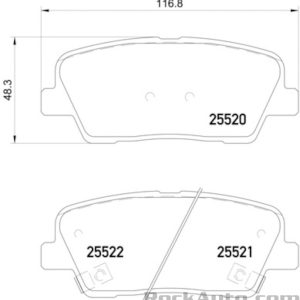 لنت ترمز عقب  جنیون پارت | Genuine Parts پارت نامبر 58302-2PA00