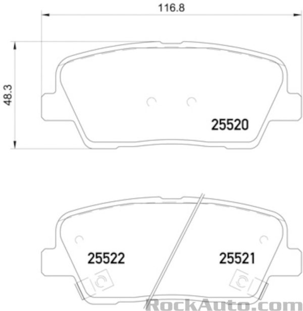 لنت ترمز عقب  جنیون پارت | Genuine Parts پارت نامبر 58302-2PA00